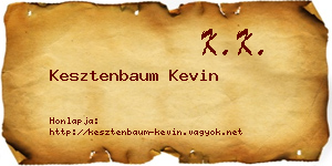 Kesztenbaum Kevin névjegykártya